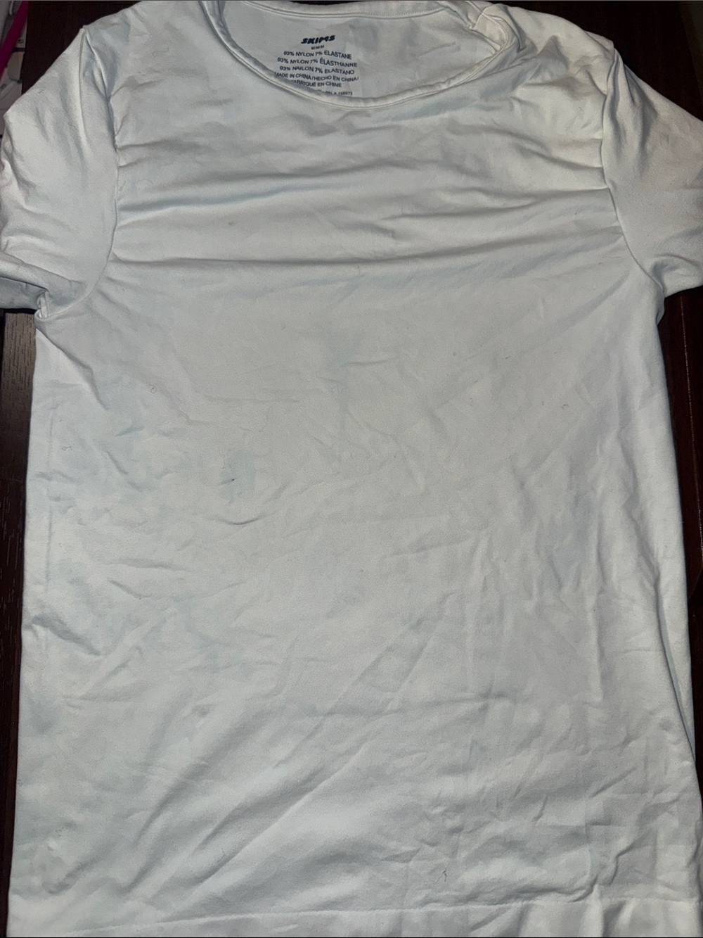 SKIMS Short Sleeve Crew Neck Tee in White